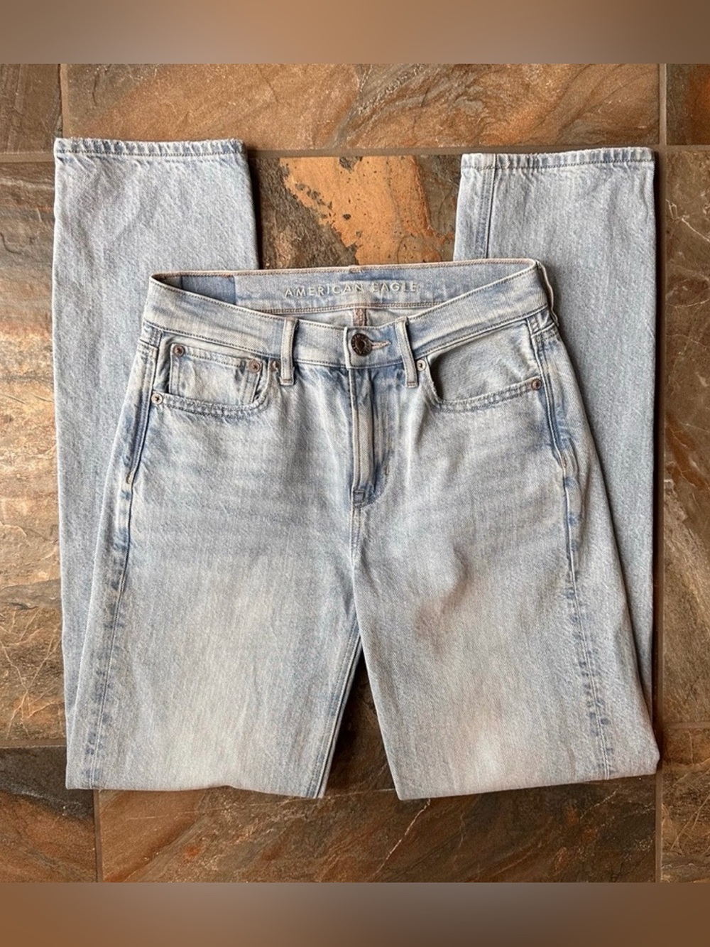American Eagle 90's Straight Leg Jeans Women's Size 00 Regular Light Wash